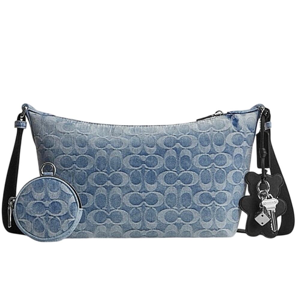 Coach Denim Finn Crossbody NWT - Picture 2 of 4